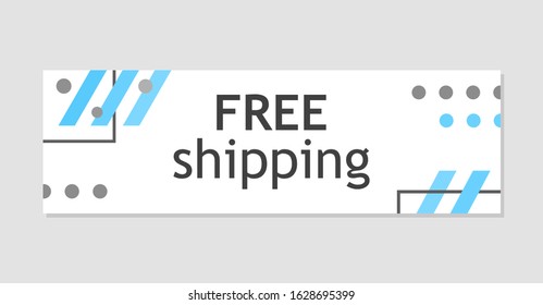 Free shipping banner template vector illustration