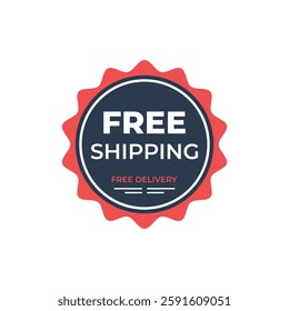 Free Shipping Banner Vector Design Template Badge
