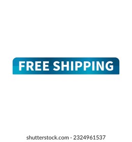 Free Shipping In Blue Gradinet Rectangle Shape For Advertising
