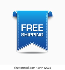 Free Shipping Blue Vector Icon Design