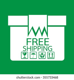 Free Shipping Box icon Illustration symbol design