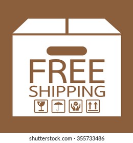 Free Shipping Box Icon Illustration Symbol Stock Vector (Royalty Free ...