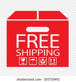 Free Shipping Box icon Illustration symbol design