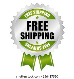 Free shipping button green