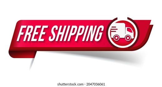 Free shipping. Cardboard box icon. Shipping label for online order in online store with e-commerce text badge with free shipping service logo.
