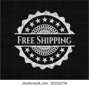 Free Shipping chalkboard emblem on black board