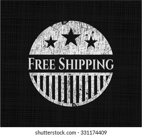 Free Shipping with chalkboard texture