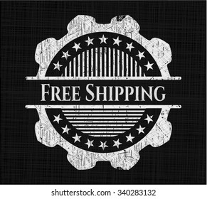Free Shipping with chalkboard texture