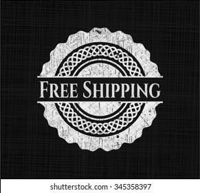 Free Shipping with chalkboard texture