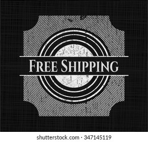 Free Shipping with chalkboard texture