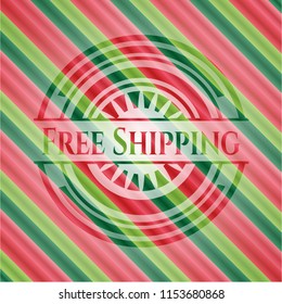 Free Shipping christmas badge.