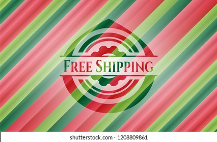 Free Shipping christmas style emblem.