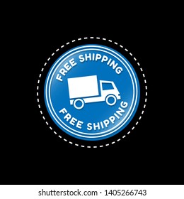 free shipping circle glossy button. free shipping label,badge.