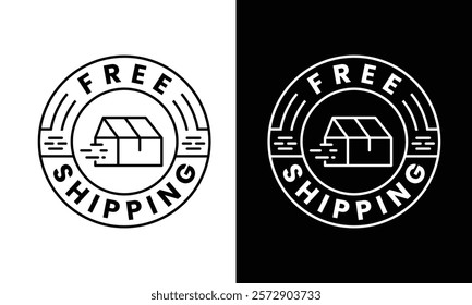 Free shipping circular stamp logo design