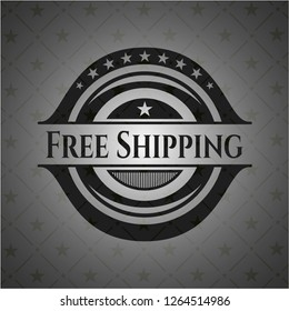 Free Shipping dark icon or emblem