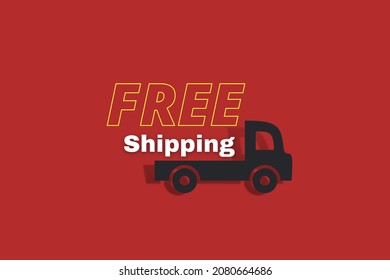 Free Shipping Day Illustration Flyer Or Banner