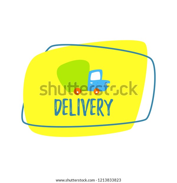 Free shipping.\
Delivery concept. Cartoon truck delivers goods. Online orders and\
fast delivery. Vector\
cartoon.
