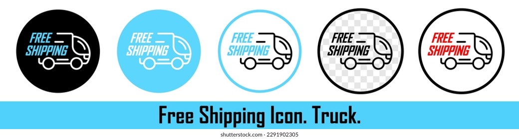 Free shipping. Free delivery. Express delivery truck. Vector