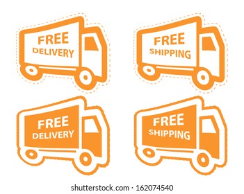 Free shipping, delivery icon set. vector illustration