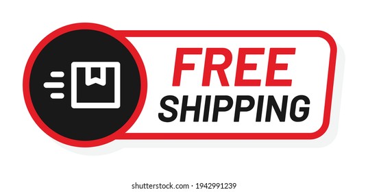 Free shipping delivery icon vector illustration sticker design.
