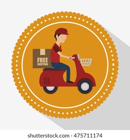 free shipping delivery icon vector illustration design