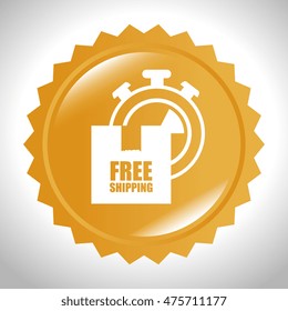free shipping delivery icon vector illustration design