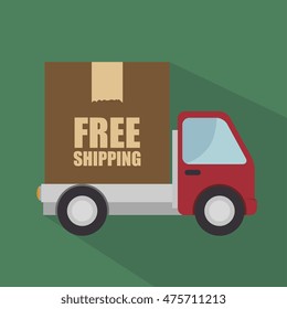free shipping delivery icon vector illustration design