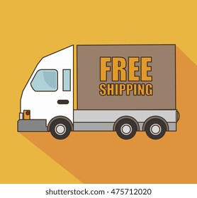 free shipping delivery icon vector illustration design