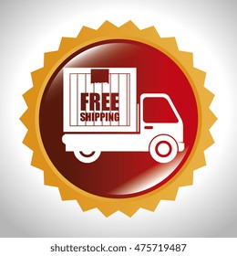 free shipping delivery icon vector illustration design