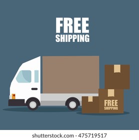free shipping delivery icon vector illustration design