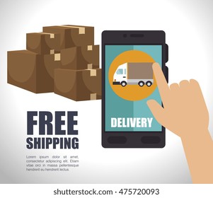 free shipping delivery icon vector illustration design