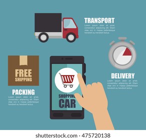 free shipping delivery icon vector illustration design