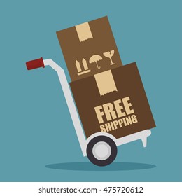 free shipping delivery icon vector illustration design