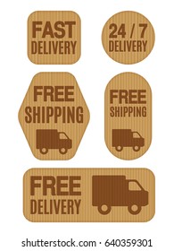 Free Shipping and Free Delivery Labels