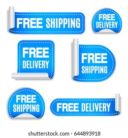Free Shipping and Free Delivery Labels