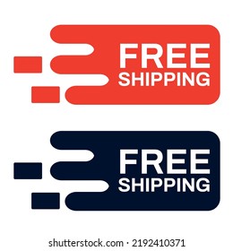 Free shipping delivery logo badge. Package vector Illustration