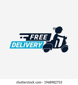 Free shipping delivery service logo badge. Fast time delivery order. Quick shipping delivery icon