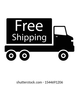 Free Shipping Delivery Transportation Vector Express Same day foc Icon Sign 