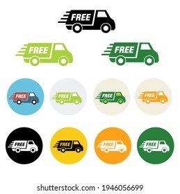 Free shipping delivery truck icon