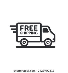 Free shipping delivery truck icon