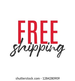 Free Shipping Shipping Delivery Vector Text Illustration Background