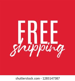 Free Shipping Shipping Delivery Vector Text Illustration Background