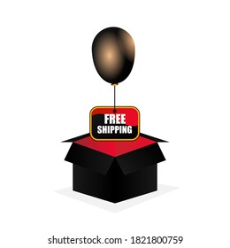 Free shipping design vector isolated on white background