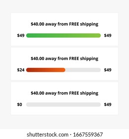 free shipping e-commerce bar ui vector