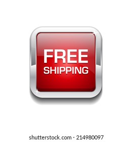 Free Shipping Glossy Shiny Rounded Rectangular Vector Button