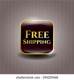 Free Shipping gold shiny badge