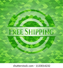 Free Shipping green mosaic emblem