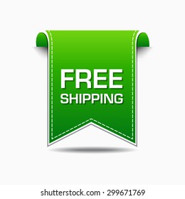 Free Shipping Green Vector Icon Design