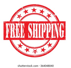 free shipping grunge rubber stamp on white, vector illustration