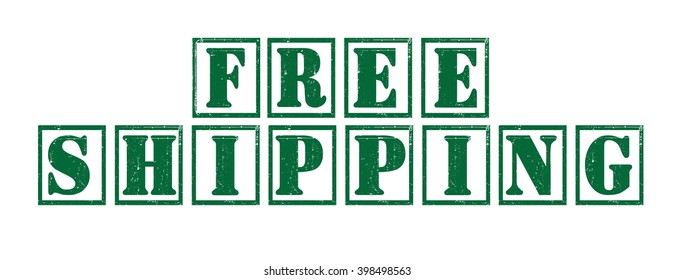 free shipping grunge tag, vector illustration